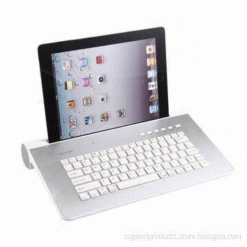 Bluetooth Keyboard Speaker with Docking and Charging PC Material for iPad 2/3/4 and Tablet PCs